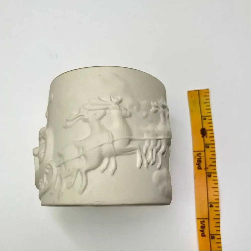 Lenox Radiant Light Votive Porcelain Santa Claus Christmas Holiday Candleholder